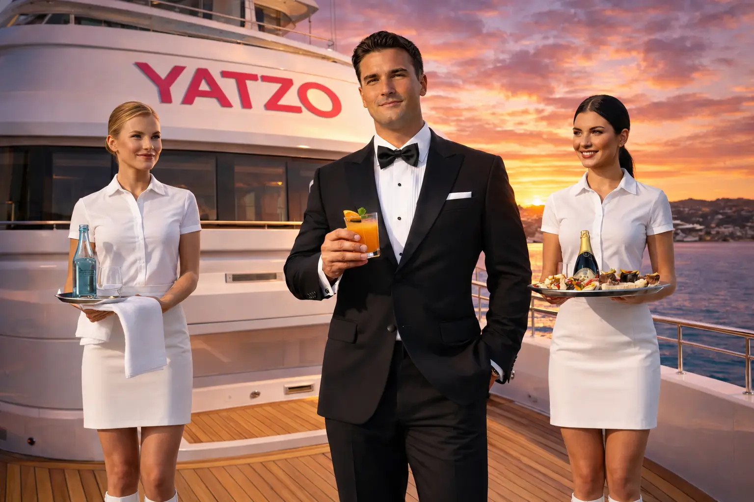 Evening hospitality aboard Yatzo